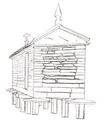 Ilustración del hórreo